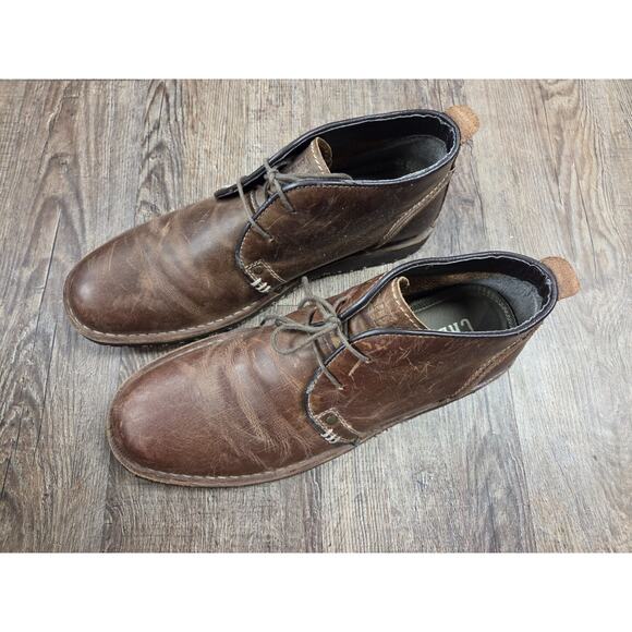 Crevo Longport Brown Leather Chukka Boots Shoes Size 8.5 Memory Foam - Picture 2 of 8